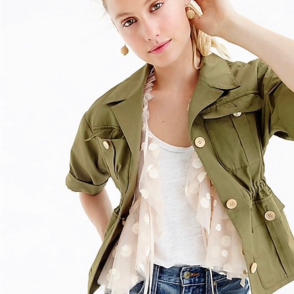 J Crew Collection Safari Jacket Green 